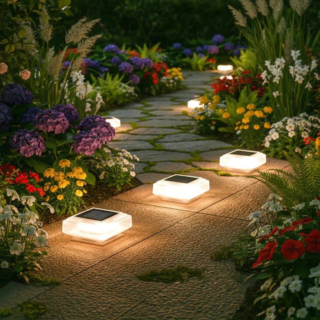 Solar Pillar Lamp — Warm White LED for Garden 1