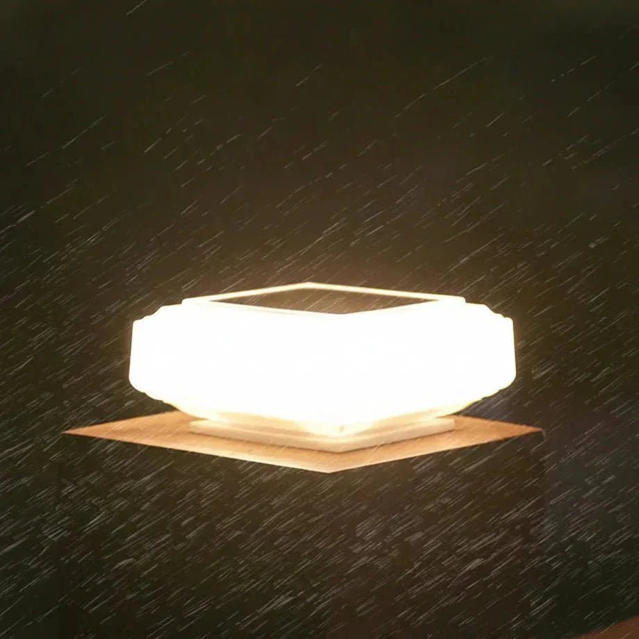 Solar Pillar Lamp — Warm White LED for Garden 3