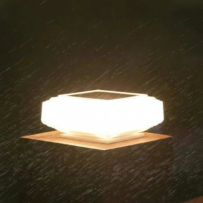 Solar Pillar Lamp — Warm White LED for Garden 3