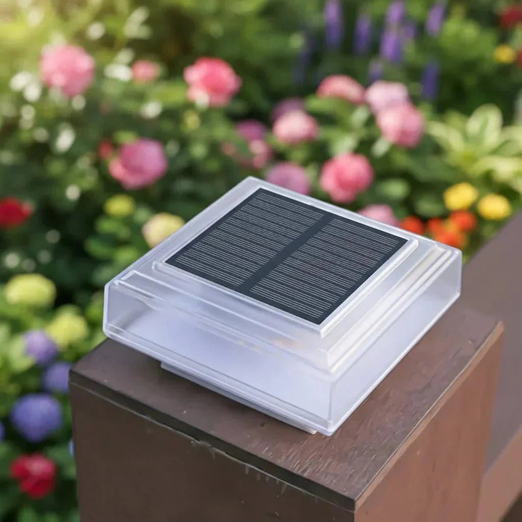 Solar Pillar Lamp — Warm White LED for Garden 4