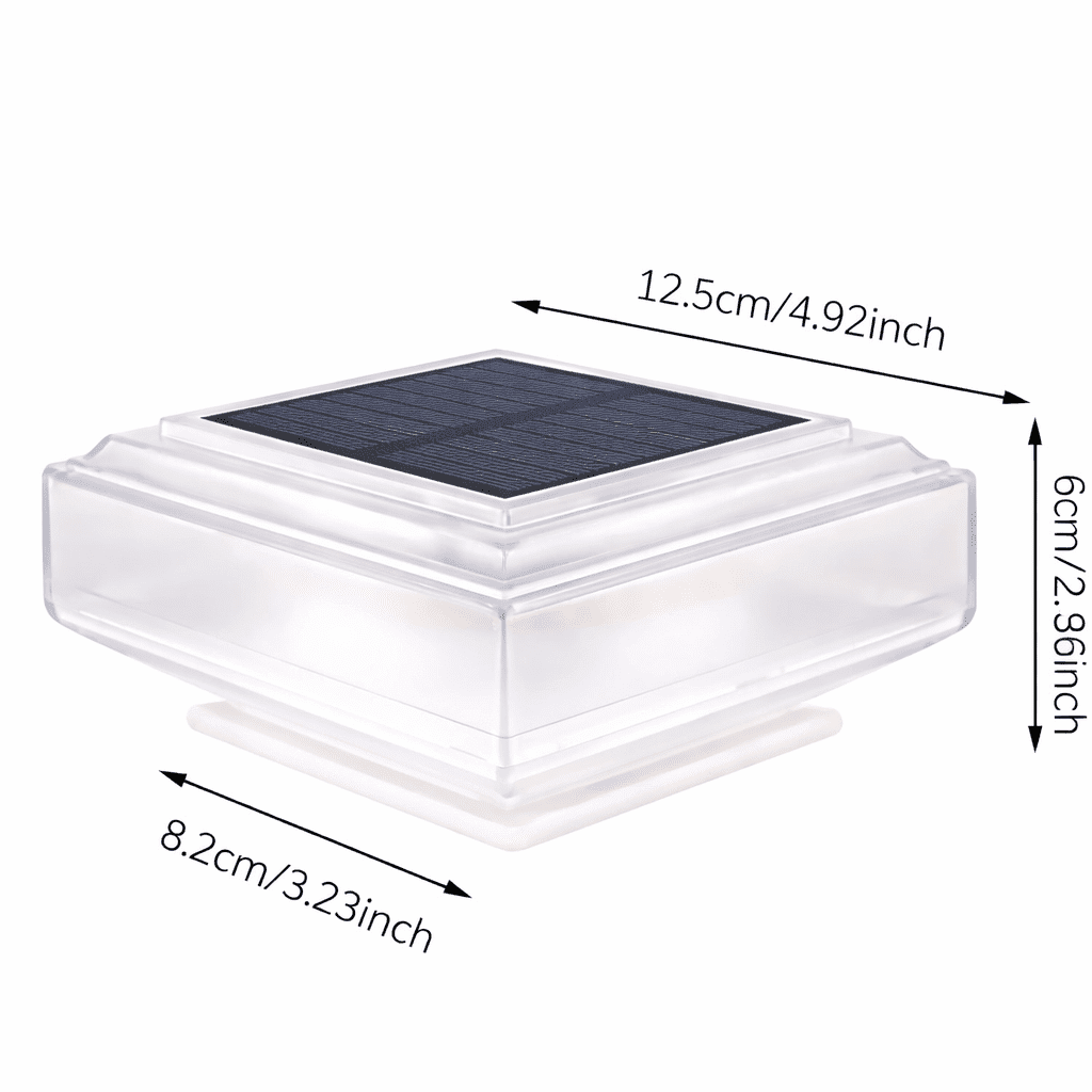 Solar Pillar Lamp — Warm White LED for Garden 5