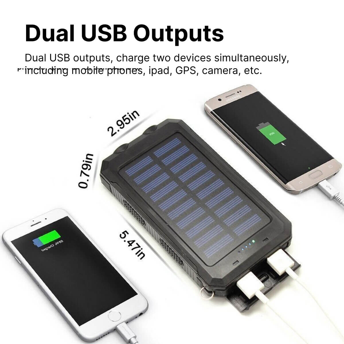 Solar Power Bank 20000mAh — Dual USB & LED 2