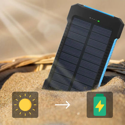 Solar Power Bank 20000mAh — Dual USB & LED 6