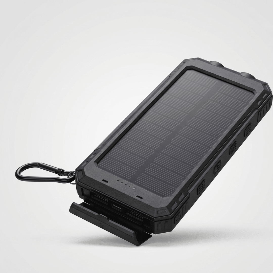 Solar Power Bank 20000mAh with LED Torch & Compass 10