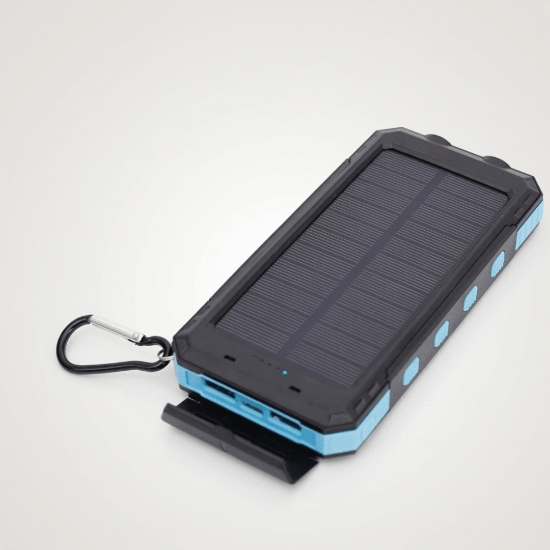 Solar Power Bank 20000mAh with LED Torch & Compass 12