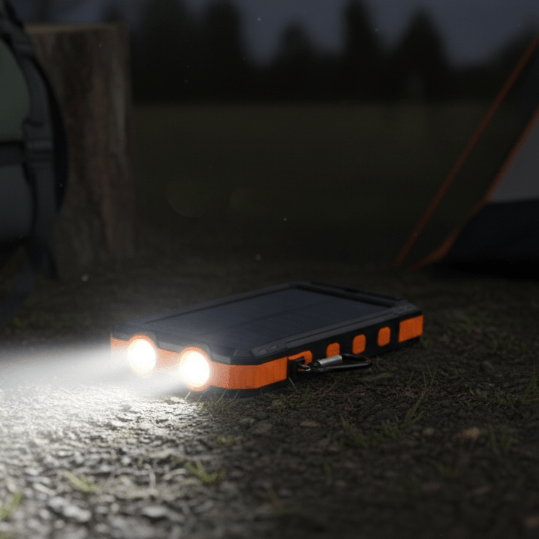Solar Power Bank 20000mAh with LED Torch & Compass 14