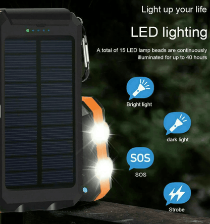 Solar Power Bank 500000 mAh — Dual USB & LED Torch 4