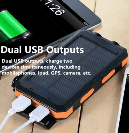Solar Power Bank 500000 mAh — Dual USB & LED Torch 5