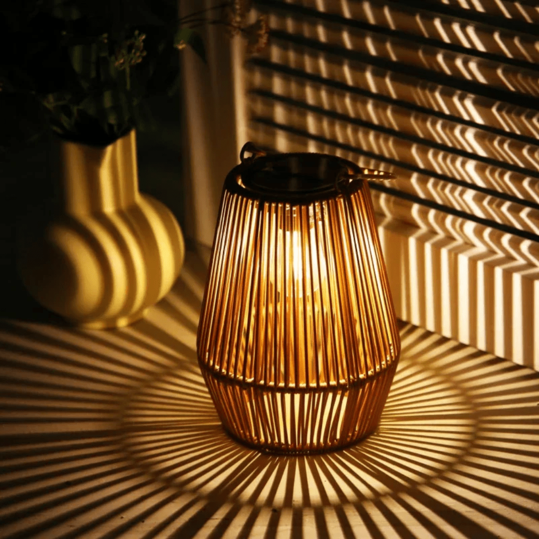 Solar Rattan Lantern — Cordless Outdoor Garden Light 1