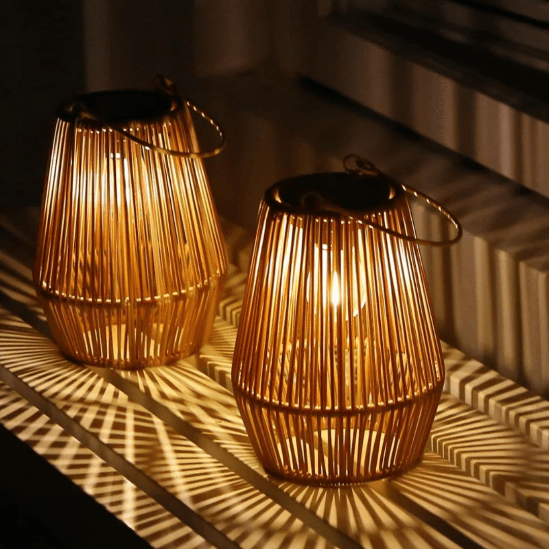 Solar Rattan Lantern — Cordless Outdoor Garden Light 5