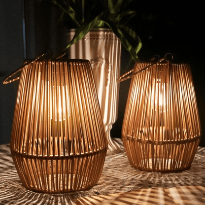 Solar Rattan Lantern — Cordless Outdoor Garden Light 8