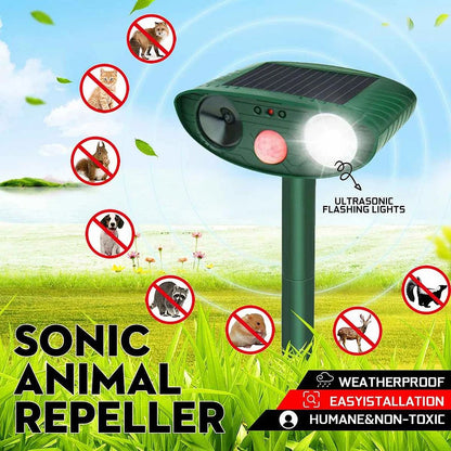 Solar Ultrasonic Deer Repellent — Covers 2425 sq ft 3