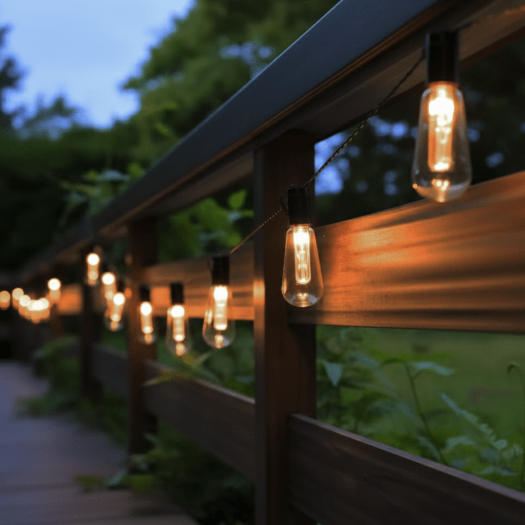 Solar Vintage String Lights 10m 40 LED — Outdoor IP65 10