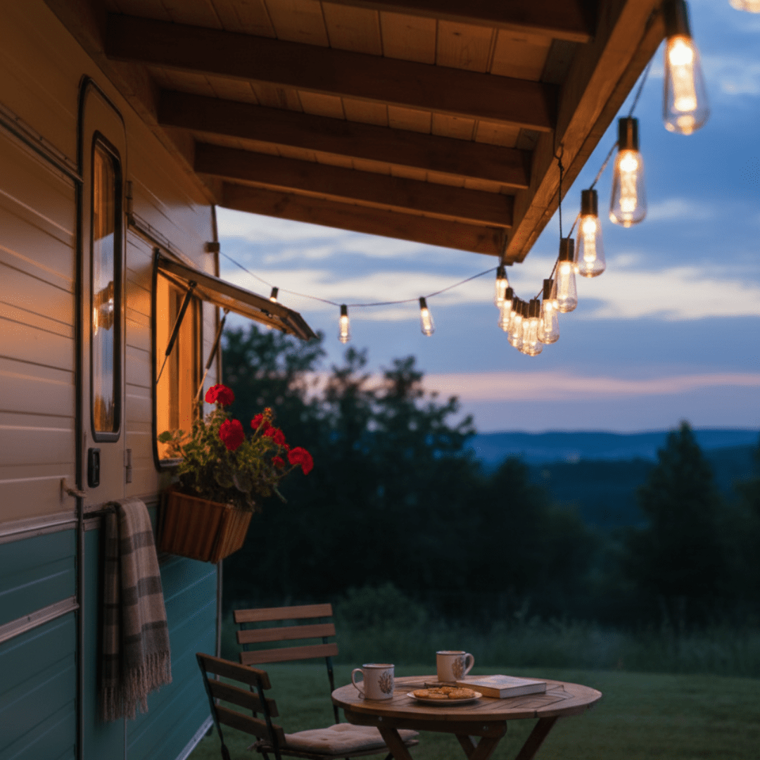 Solar Vintage String Lights 10m 40 LED — Outdoor IP65 11