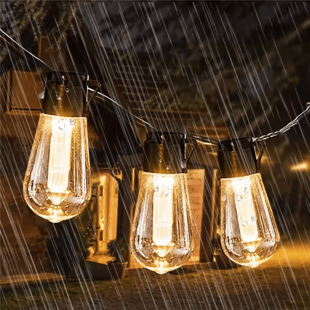 Solar Vintage String Lights 10m 40 LED — Outdoor IP65 13
