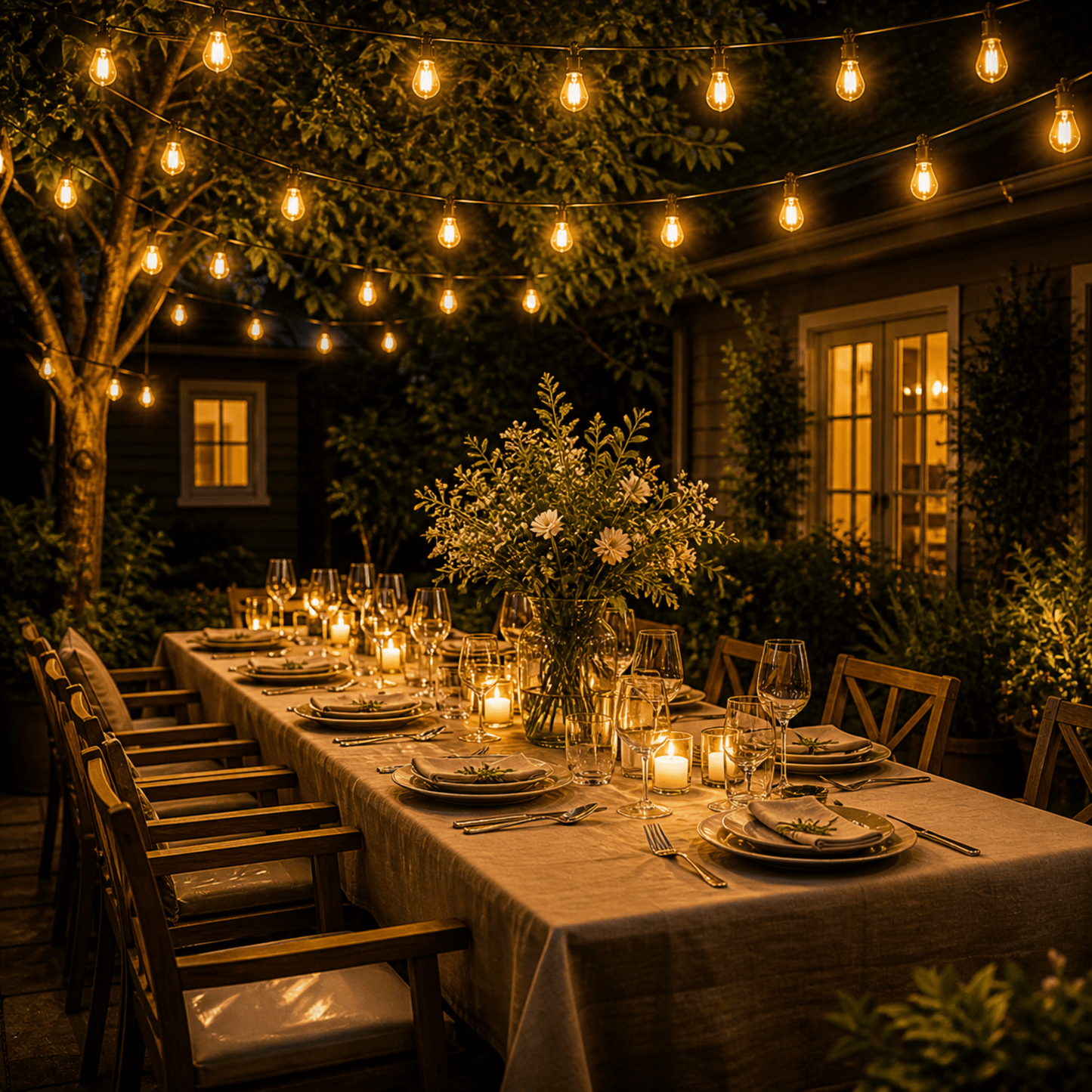 Solar Vintage String Lights 10m 40 LED — Outdoor IP65 14