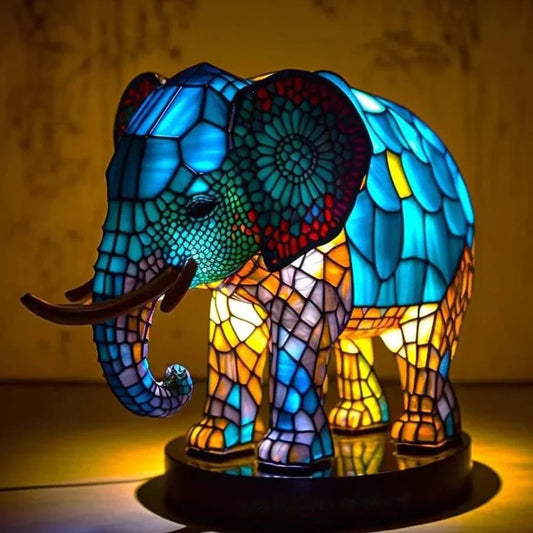 Stained Glass Animal Lamp — Artistic Decor 1
