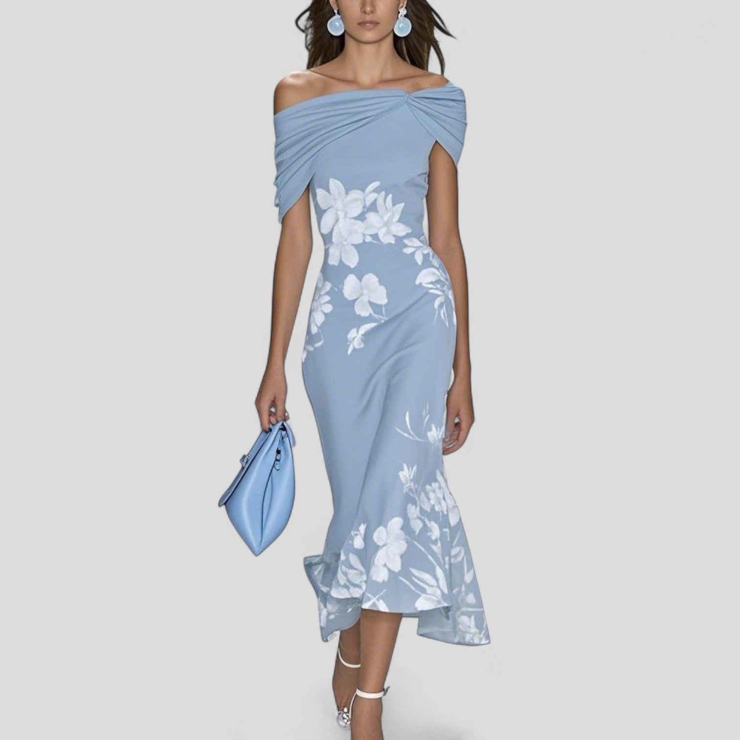 Statement Print Midi Dress — Relaxed Elegant Fit 2