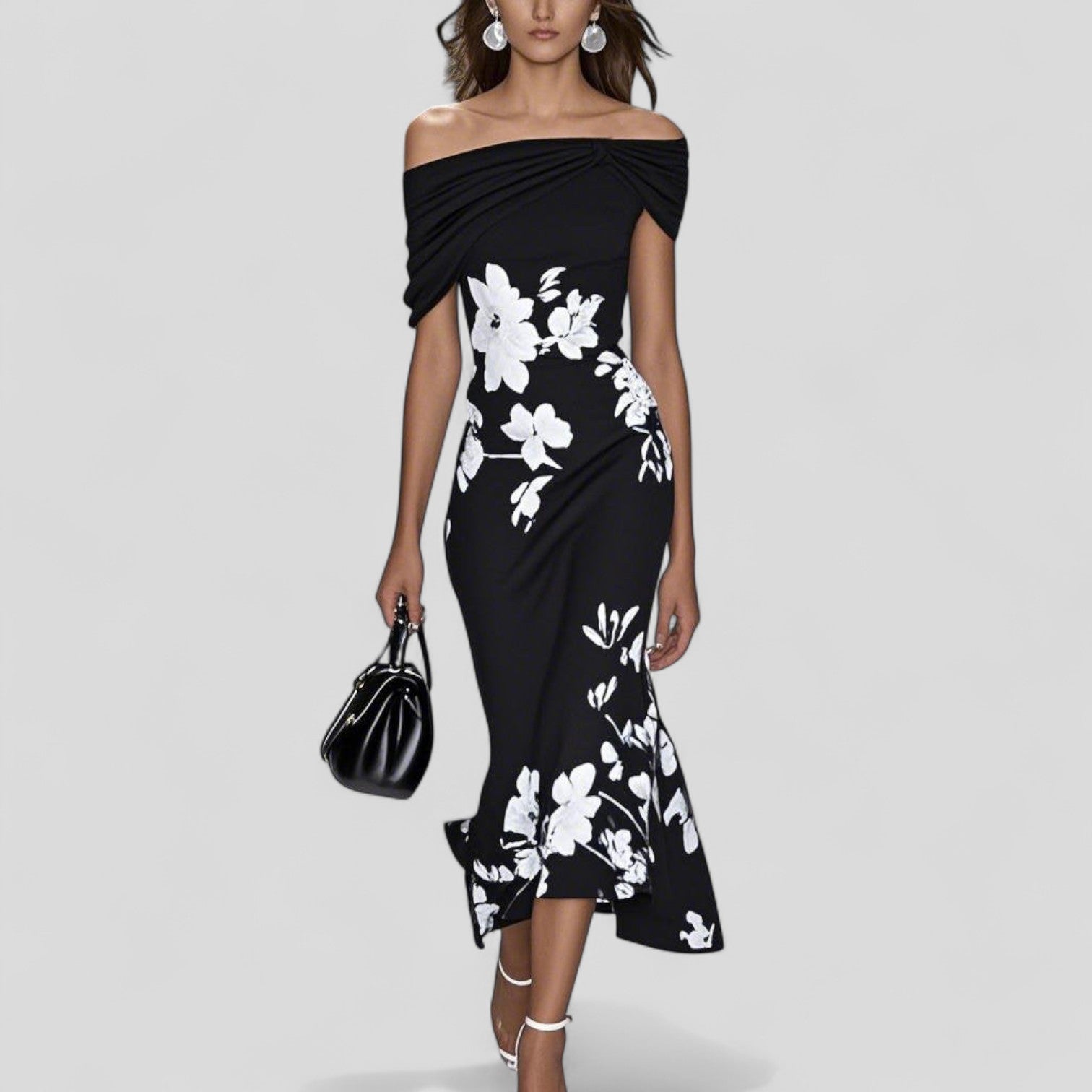 Statement Print Midi Dress — Relaxed Elegant Fit 3