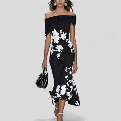 Statement Print Midi Dress — Relaxed Elegant Fit 3