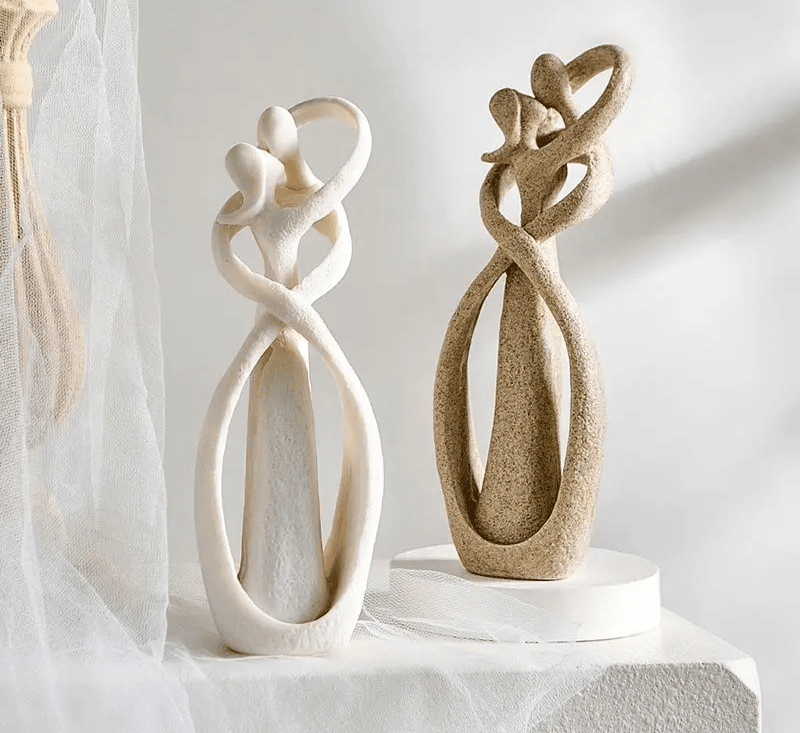 Abstract Embrace Sculpture — Timeless Love Decor