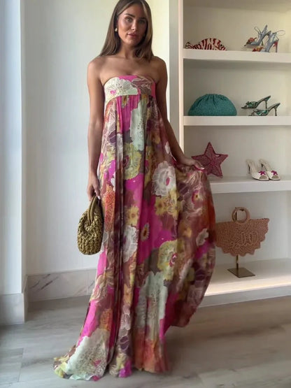Strapless Floral Maxi Dress — Wedding Guest Style 2