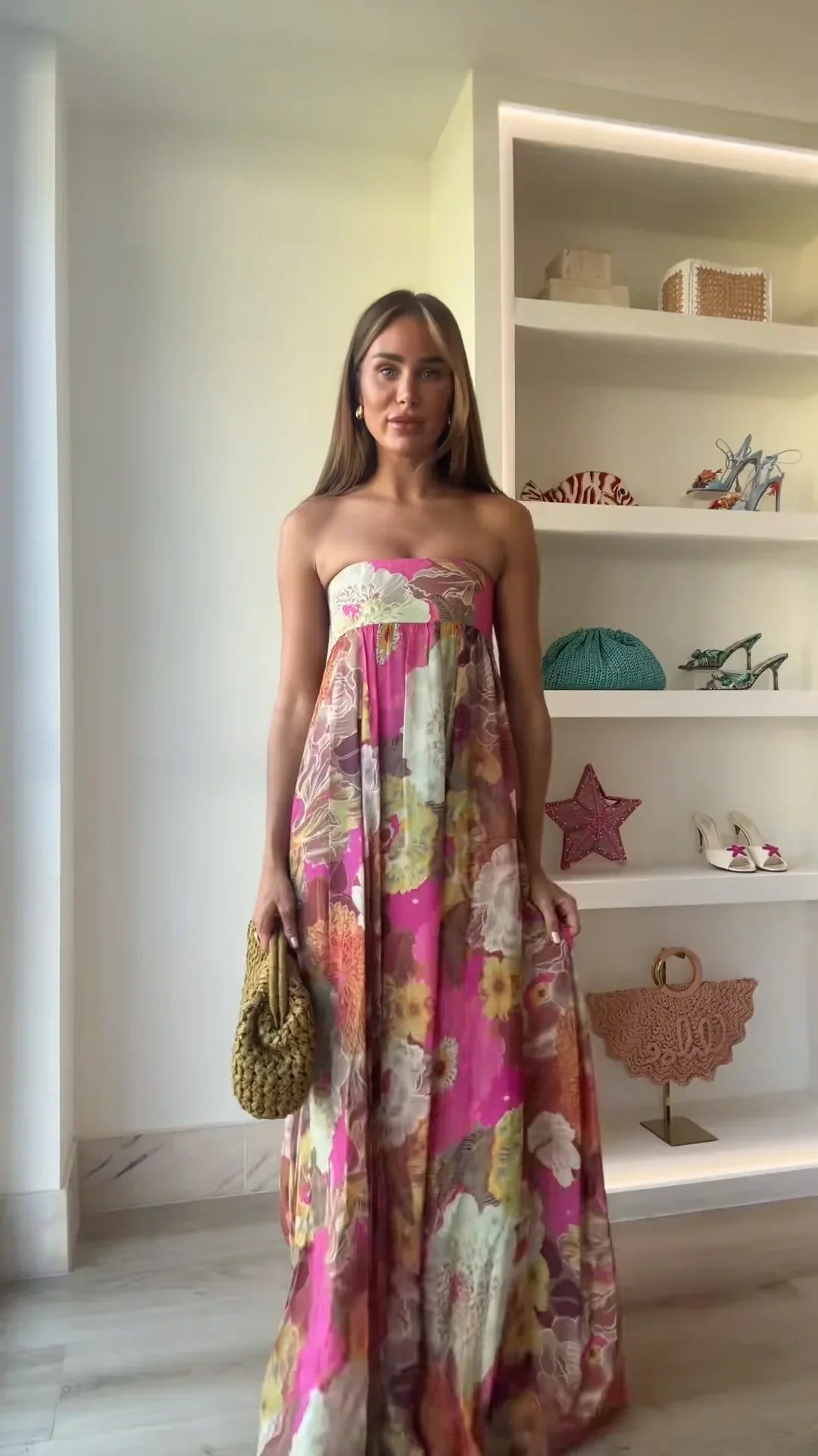 Strapless Floral Maxi Dress — Wedding Guest Style 7