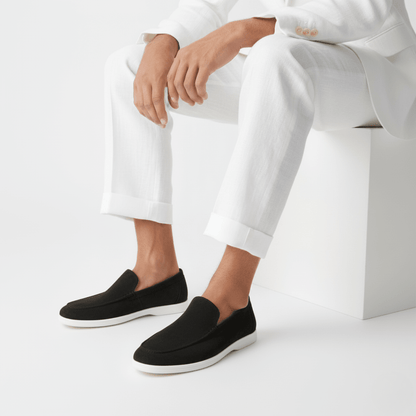 Suede Slip-On Loafers — Cushioned Comfort Insole 10