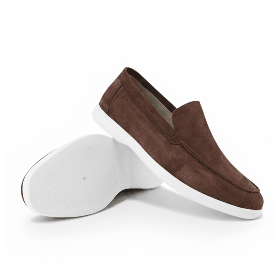Suede Slip-On Loafers — Cushioned Comfort Insole 5