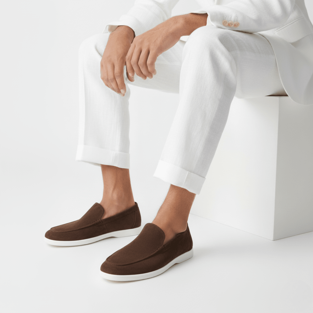 Suede Slip-On Loafers — Cushioned Comfort Insole 6