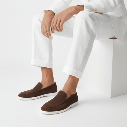 Suede Slip-On Loafers — Cushioned Comfort Insole 6