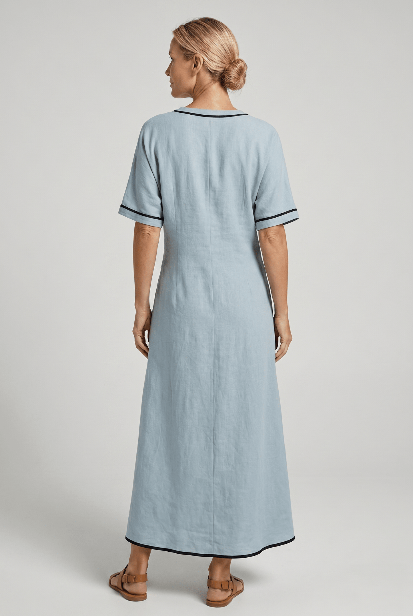 Summer Maxi Dress — V-Neck with Twist Front 4