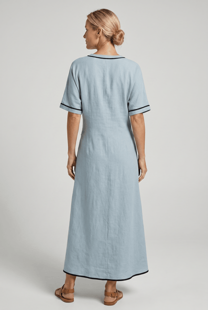 Summer Maxi Dress — V-Neck with Twist Front 4