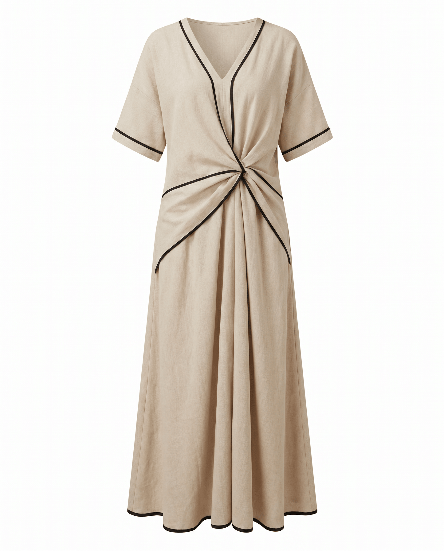 Summer Maxi Dress — V-Neck with Twist Front 8