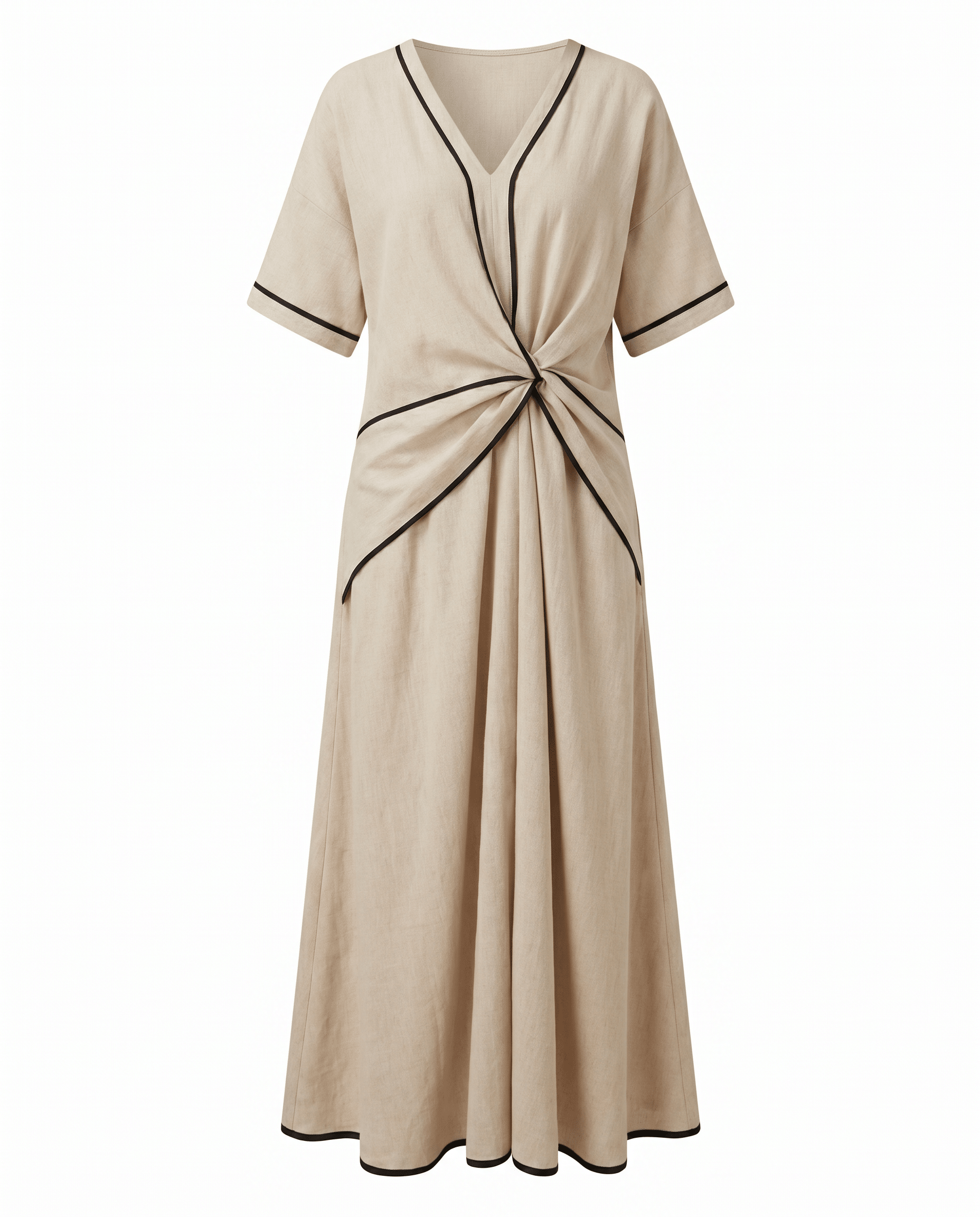 Summer Maxi Dress — V-Neck with Twist Front 8
