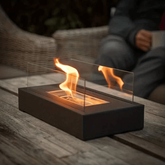 Tabletop Bioethanol Fireplace — Portable Smokeless Flame 1