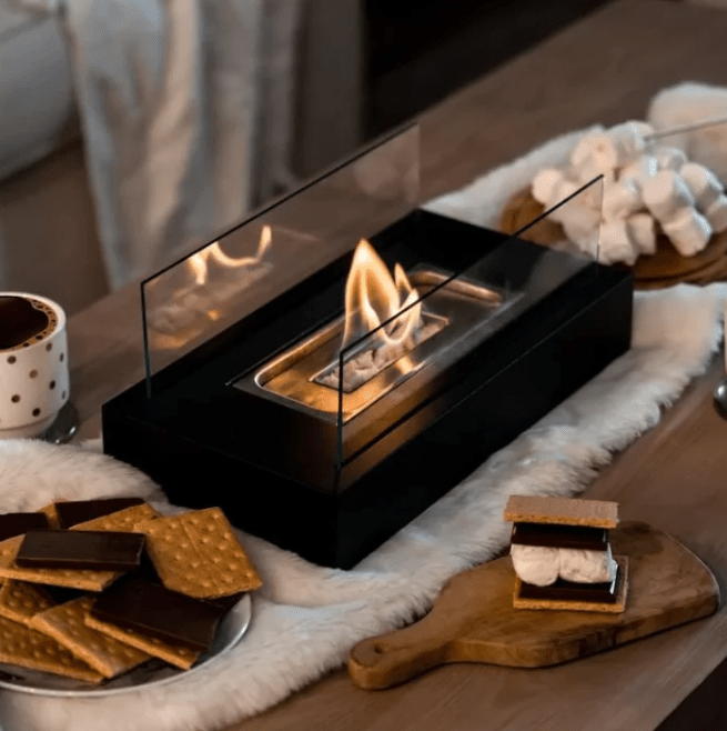 Tabletop Bioethanol Fireplace — Portable Smokeless Flame 2