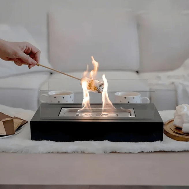 Tabletop Bioethanol Fireplace — Portable Smokeless Flame 5