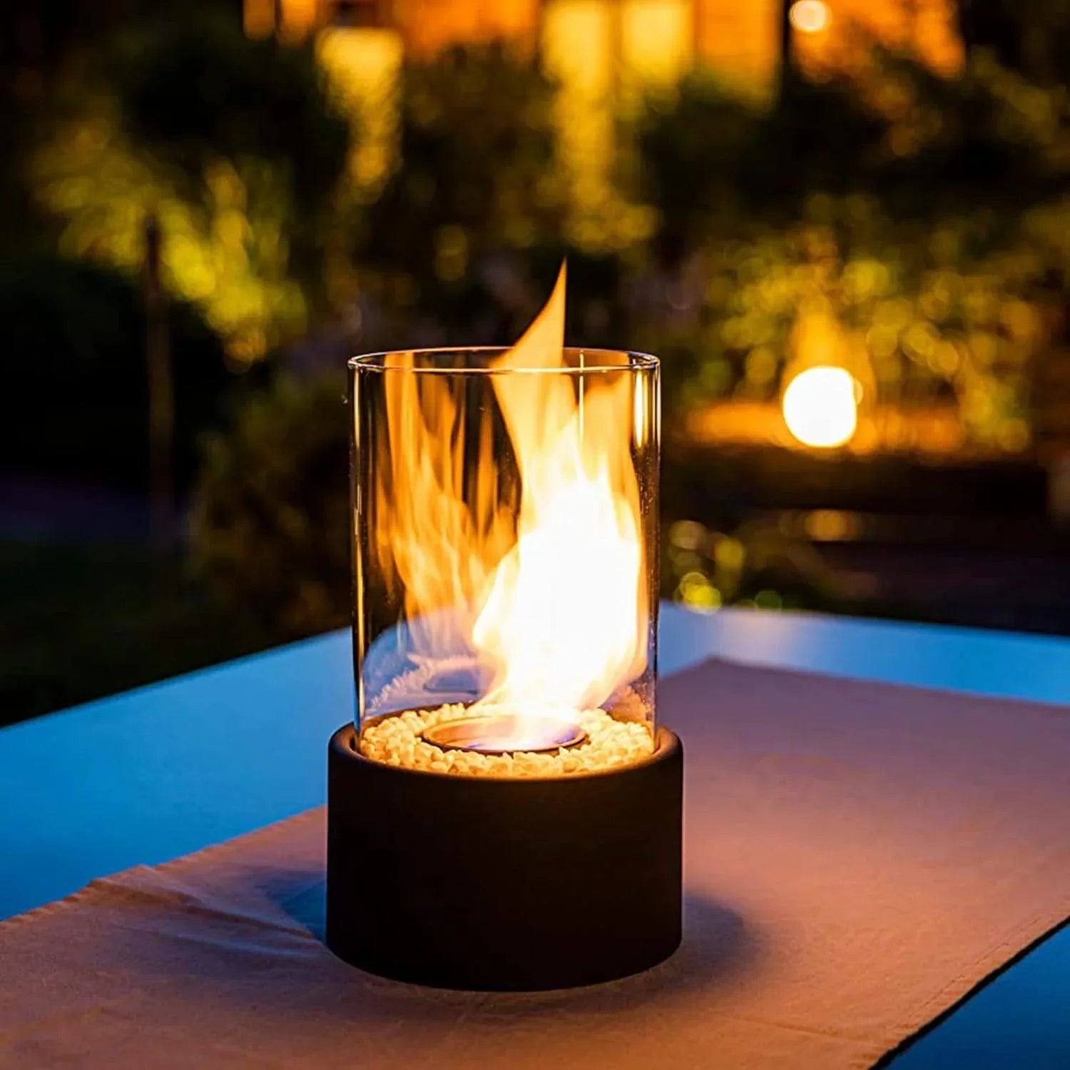 Tabletop Bioethanol Fireplace — Smokeless Warm Glow 1