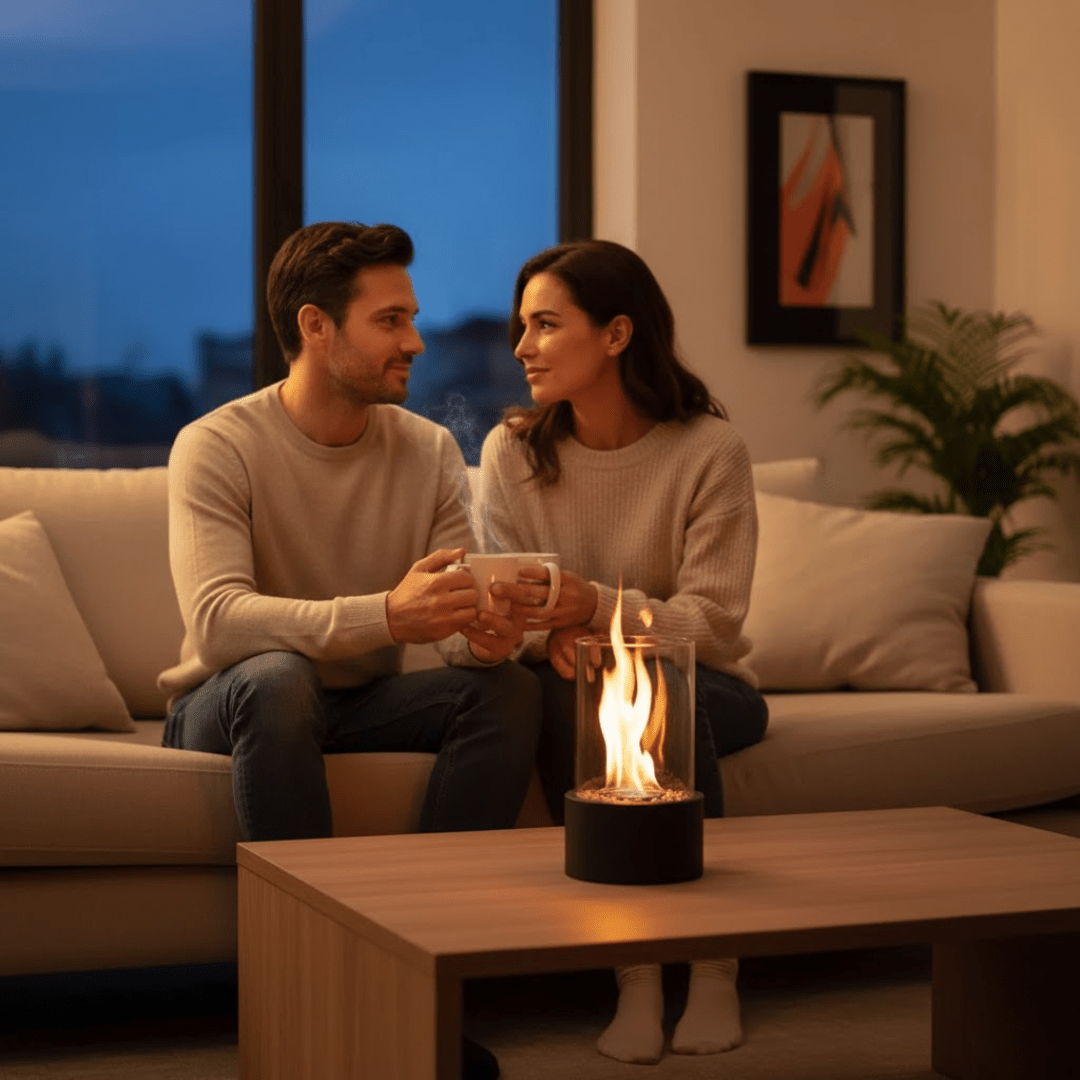 Tabletop Bioethanol Fireplace — Smokeless Warm Glow 2