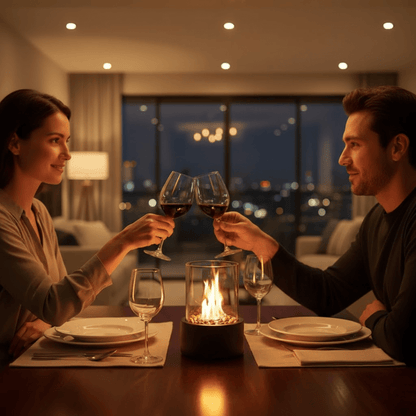 Tabletop Bioethanol Fireplace — Smokeless Warm Glow 3