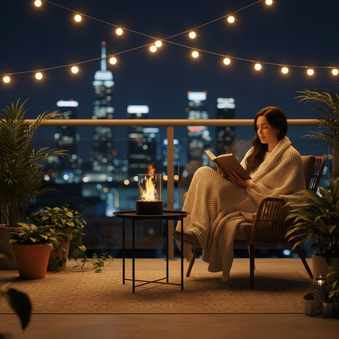 Tabletop Bioethanol Fireplace — Smokeless Warm Glow 5