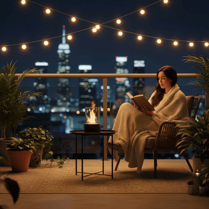 Tabletop Bioethanol Fireplace — Smokeless Warm Glow 5