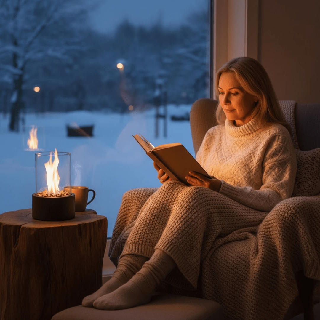 Tabletop Bioethanol Fireplace — Smokeless Warm Glow 7