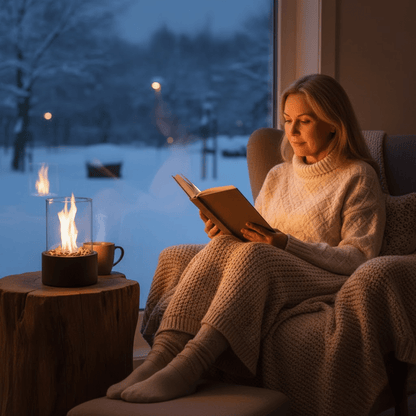 Tabletop Bioethanol Fireplace — Smokeless Warm Glow 7
