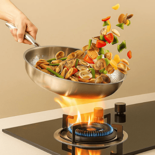 Titan-Premium Stainless Steel Pan for Induction & Gas 3