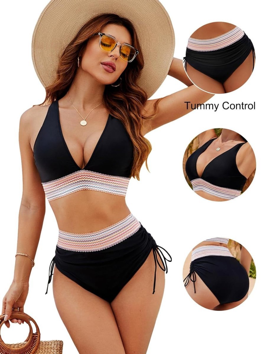 Tummy-Control Bikini — Push-Up V-Neck Shaping 23