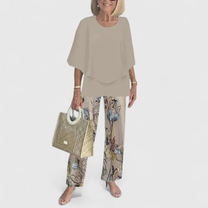 Two-Piece Outfit Set — Elegant Top and Trousers 1
