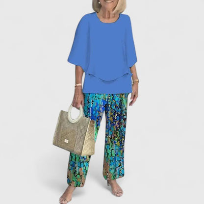 Two-Piece Outfit Set — Elegant Top and Trousers 10