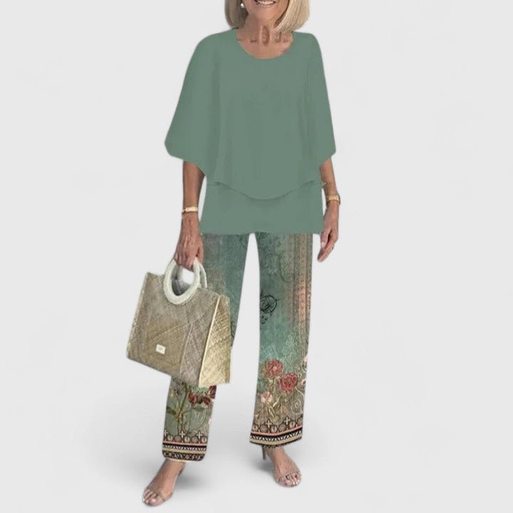 Two-Piece Outfit Set — Elegant Top and Trousers 5